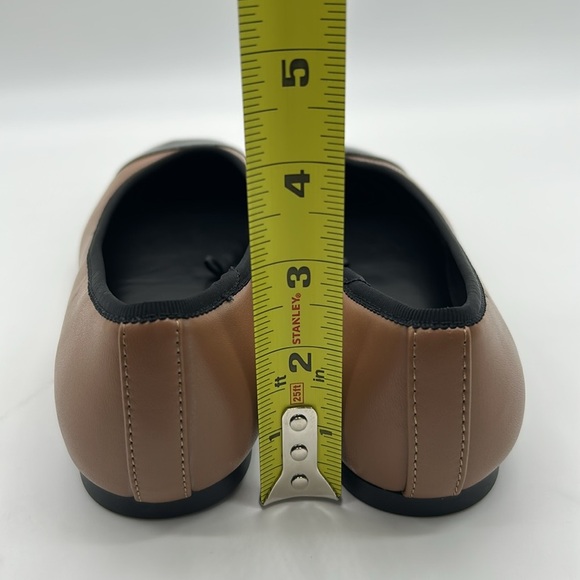 Nine West Teland3 Flats Two-Tone Pecan & Black Cap Toe Ballet Flats Size 7 NIB - Picture 8 of 12